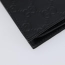 GUCCI GG Canvas Guccissima Long Wallet Leather Black Silver 473920 Auth 212578M-11