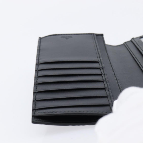 GUCCI GG Canvas Guccissima Long Wallet Leather Black Silver 473920 Auth 212578M