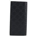 GUCCI GG Canvas Guccissima Long Wallet Leather Black Silver 473920 Auth 212578M-3