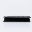 GUCCI GG Canvas Guccissima Long Wallet Leather Black Silver 473920 Auth 212578M-4