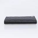GUCCI GG Canvas Guccissima Long Wallet Leather Black Silver 473920 Auth 212578M-5