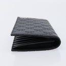 GUCCI GG Canvas Guccissima Long Wallet Leather Black Silver 473920 Auth 212578M-6