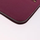 HERMES Dogon Long Wallet Leather Purple Gold Auth 212580M-11