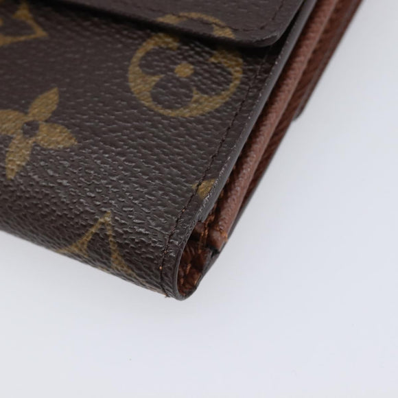 LOUIS VUITTON Monogram Portefeuille Elise Trifold Wallet M61654 LV Auth 212582V