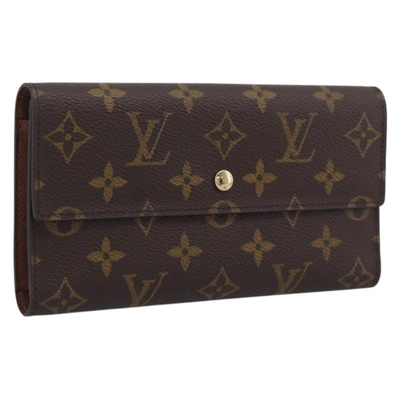 LOUIS VUITTON Monogram Portefeuille International Wallet M61217 LV Auth 212583V