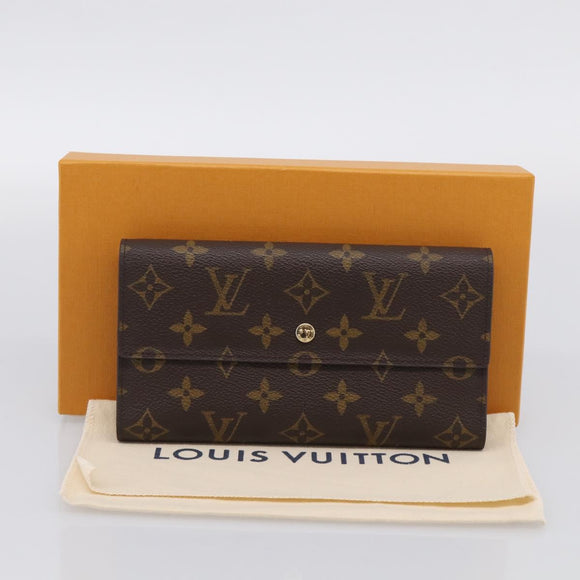 LOUIS VUITTON Monogram Portefeuille International Wallet M61217 LV Auth 212583V
