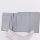 Miu Miu Matelasse Wallet Leather Gray Gold Auth 212584V-14