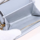 Miu Miu Matelasse Wallet Leather Gray Gold Auth 212584V-23
