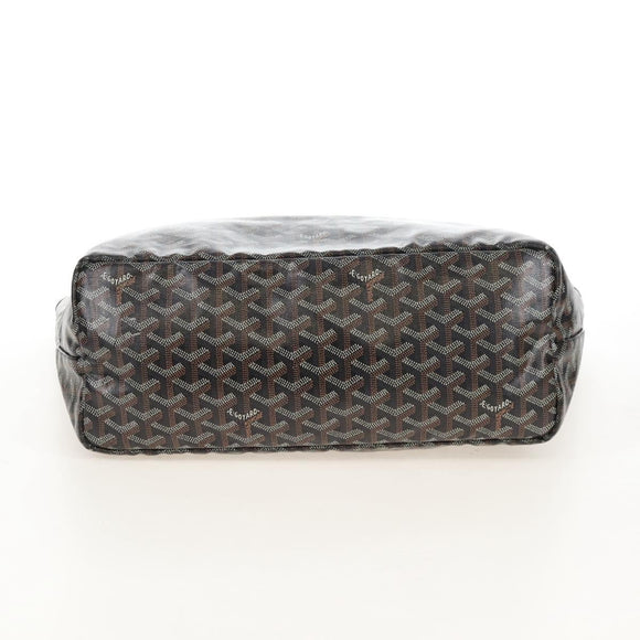 Goyard Herringbone Saint Louis PM Tote Bag PVC Black Auth 212594V