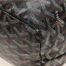 Goyard Herringbone Saint Louis PM Tote Bag PVC Black Auth 212594V-14