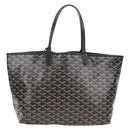 Goyard Herringbone Saint Louis PM Tote Bag PVC Black Auth 212594V-2