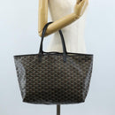Goyard Herringbone Saint Louis PM Tote Bag PVC Black Auth 212594V-29