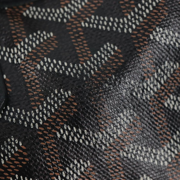 Goyard Herringbone Saint Louis PM Tote Bag PVC Black Auth 212594V