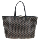 Goyard Herringbone Saint Louis PM Tote Bag PVC Black Auth 212594V-4