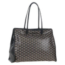Goyard Herringbone Ardy PM Tote Bag PVC Leather Black Auth 212602SAM-1