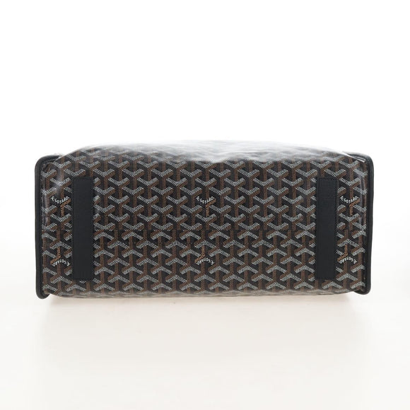 Goyard Herringbone Ardy PM Tote Bag PVC Leather Black Auth 212602SAM