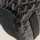 Goyard Herringbone Ardy PM Tote Bag PVC Leather Black Auth 212602SAM-13