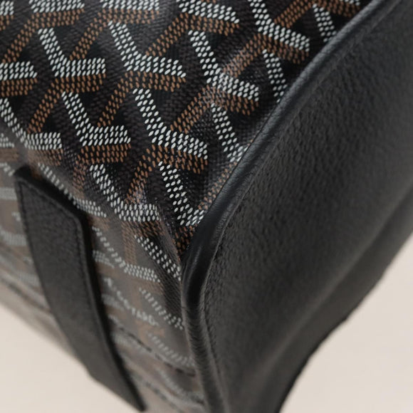 Goyard Herringbone Ardy PM Tote Bag PVC Leather Black Auth 212602SAM