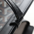 Goyard Herringbone Belcious PM Tote Bag PVC Black Auth 212604V-10