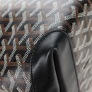 Goyard Herringbone Belcious PM Tote Bag PVC Black Auth 212604V-15