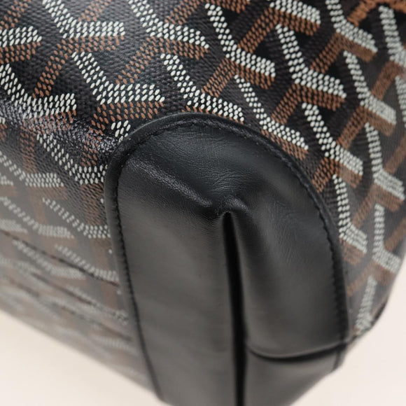 Goyard Herringbone Belcious PM Tote Bag PVC Black Auth 212604V