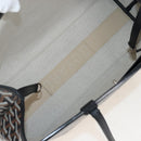 Goyard Herringbone Belcious PM Tote Bag PVC Black Auth 212604V-18