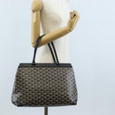 Goyard Herringbone Belcious PM Tote Bag PVC Black Auth 212604V-26