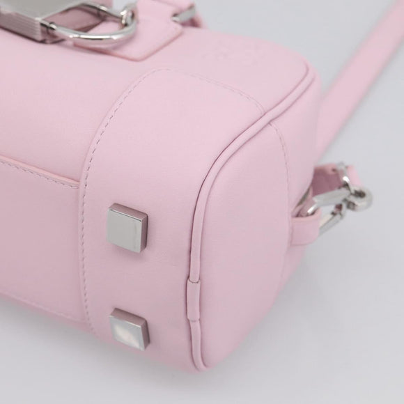 LOEWE x Suna Fujita Hammock 23 Bag Leather 2way Pink Silver Auth 212710SM