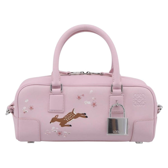 LOEWE x Suna Fujita Hammock 23 Bag Leather 2way Pink Silver Auth 212710SM