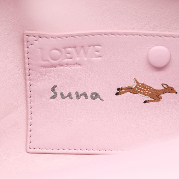 LOEWE x Suna Fujita Hammock 23 Bag Leather 2way Pink Silver Auth 212710SM