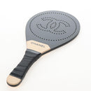 CHANEL Beach Racket And Ball Set Wood Black CC Auth 212715SM-17