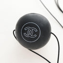 CHANEL Beach Racket And Ball Set Wood Black CC Auth 212715SM-34