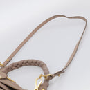 Miu Miu Matelasse Hand Bag Leather 2way Pink Gold Auth 212719A-11