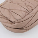 Miu Miu Matelasse Hand Bag Leather 2way Pink Gold Auth 212719A-16