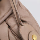 Miu Miu Matelasse Hand Bag Leather 2way Pink Gold Auth 212719A-20
