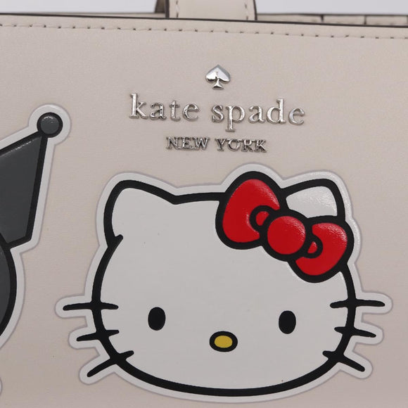 kate spade x Sanrio My Melody Kitty Kuromi Wallet Leather White Auth 212731M