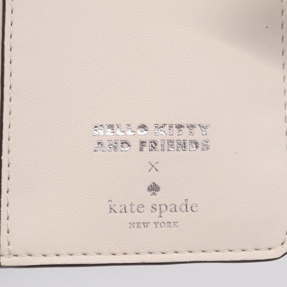 kate spade x Sanrio My Melody Kitty Kuromi Wallet Leather White Auth 212731M
