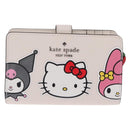 kate spade x Sanrio My Melody Kitty Kuromi Wallet Leather White Auth 212731M-2