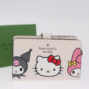 kate spade x Sanrio My Melody Kitty Kuromi Wallet Leather White Auth 212731M-26