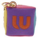 Miu Miu Pouch Leather Multicolor Gold Auth 212742M-3