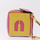 Miu Miu Pouch Leather Multicolor Gold Auth 212742M-4