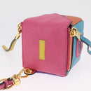 Miu Miu Pouch Leather Multicolor Gold Auth 212742M-6