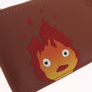 LOEWE x Studio Ghibli Calcifer Coin Purse Leather Brown Red Auth 212744SM-14