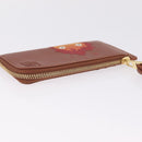 LOEWE x Studio Ghibli Calcifer Coin Purse Leather Brown Red Auth 212744SM-6