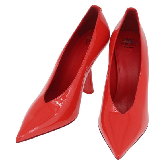 Jimmy Choo x Sailor Moon Heel Sailor Mars Shoes Patent Red White Auth 212746SM