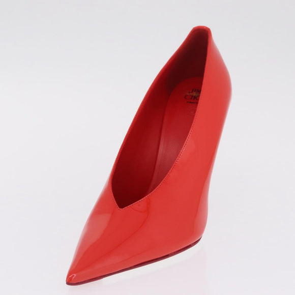 Jimmy Choo x Sailor Moon Heel Sailor Mars Shoes Patent Red White Auth 212746SM