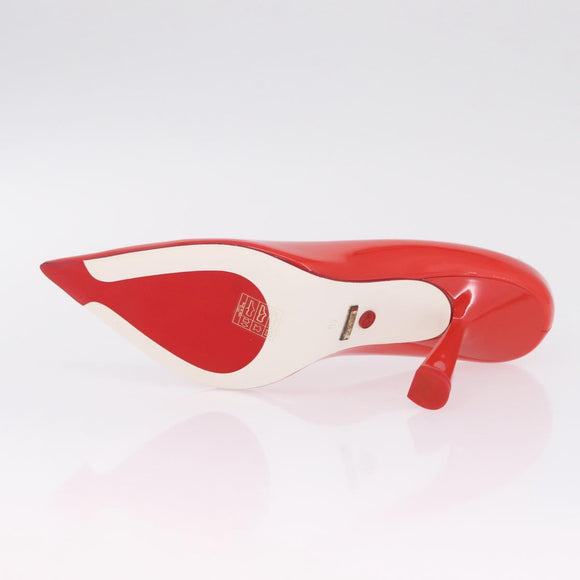 Jimmy Choo x Sailor Moon Heel Sailor Mars Shoes Patent Red White Auth 212746SM