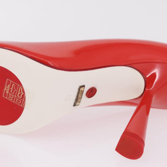 Jimmy Choo x Sailor Moon Heel Sailor Mars Shoes Patent Red White Auth 212746SM