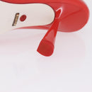 Jimmy Choo x Sailor Moon Heel Sailor Mars Shoes Patent Red White Auth 212746SM-32