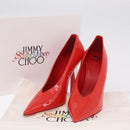 Jimmy Choo x Sailor Moon Heel Sailor Mars Shoes Patent Red White Auth 212746SM-42